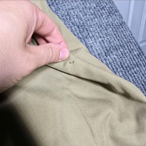 Vintage LL Bean Coat Men 46 Script Tag Wool Collar Lined Button Trench 70s 80s - Picture 13 of 16